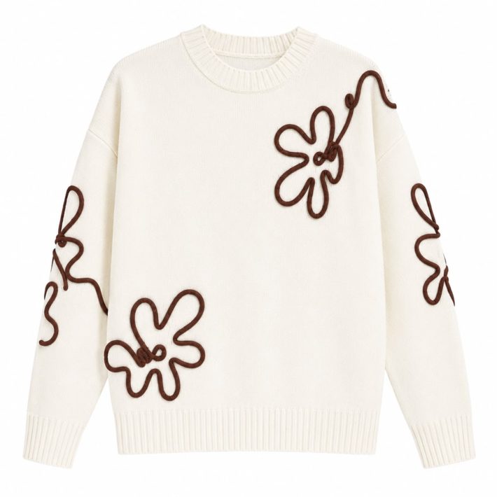 Sueter Flores Relieve