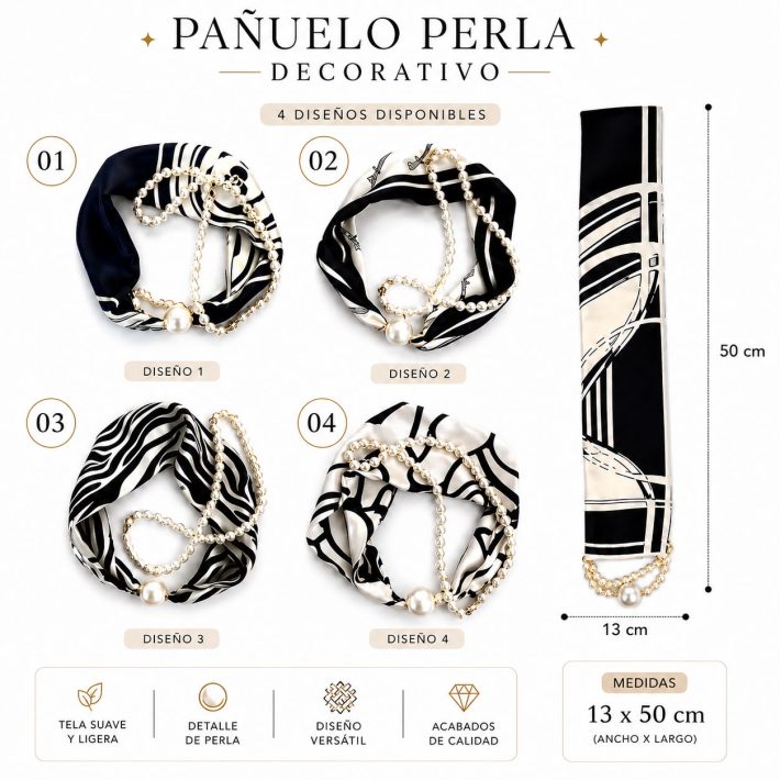 Pañuelo Perla Decorativo