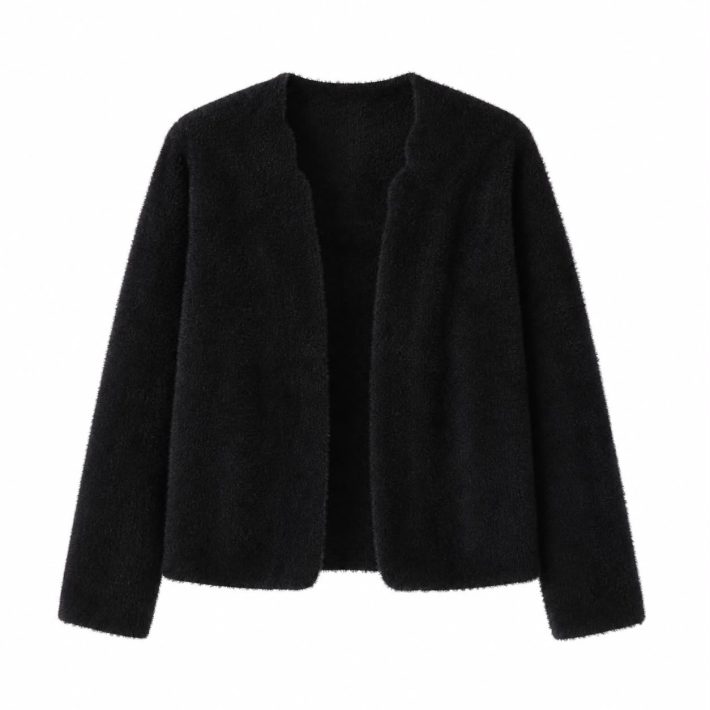 Chaqueta Afelpada Negra