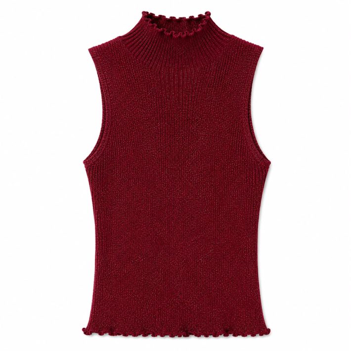 Blusa Acanalada Brillante